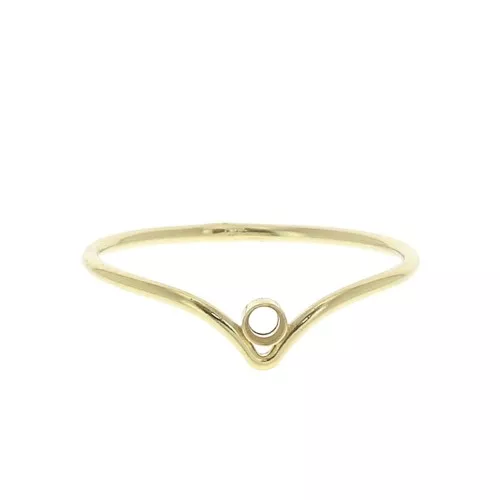 Bague chevron serti pour cabochon 1088 2.2mm en Gold filled  Taglia 52 x1