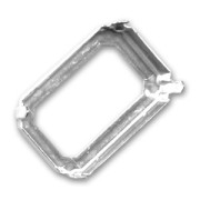 Castone PureCrystal 4627 mm. 37x25,5 argentato