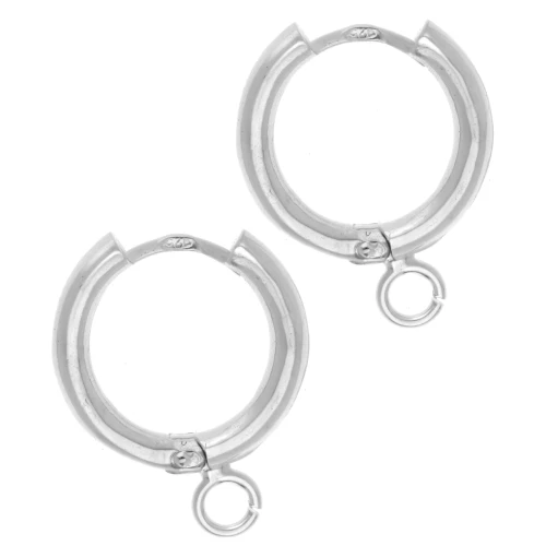 Orecchini rotondi creoli con anello aperto 18,5 mm - Argento 925 x2