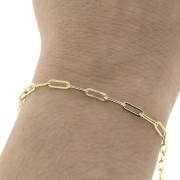 Catena rettangolare 3 mm Gold filled x 20 cm