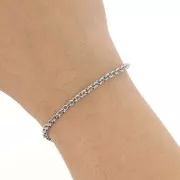 Catena maglia Jaseron mm. 3.5 Rodio xm. 1