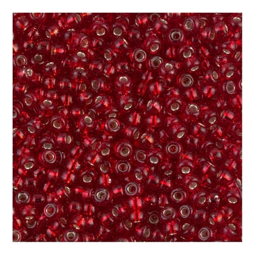 Rocaille Miyuki 8/0 011 - Silver Lined Ruby