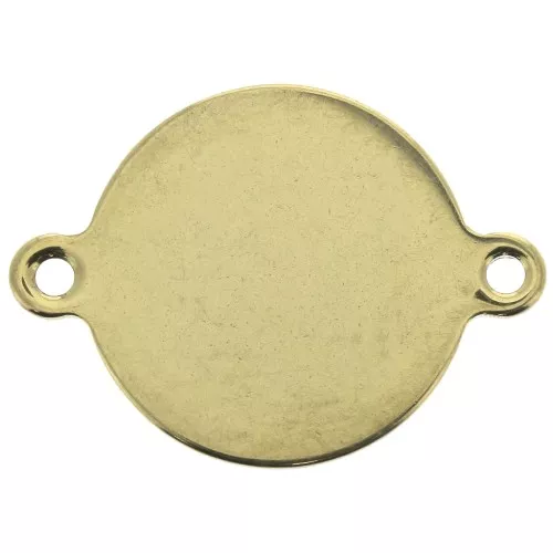 Connettore rotondo 2 anellini 24.8x18 mm Acciaio inox Dorato x1
