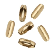Tappi di chiusura per catena a maglie sferiche da 1,6 mm in acciaio inossidabile 304 Dorato x10