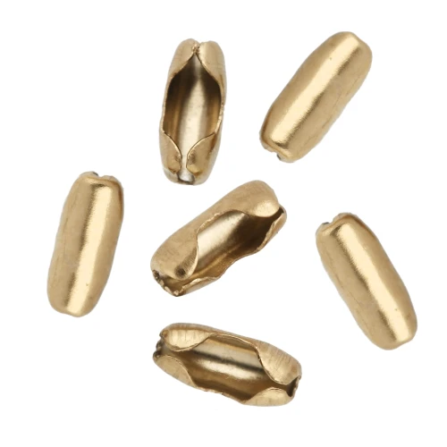 Tappi di chiusura per catena a maglie sferiche da 1,6 mm in acciaio inossidabile 304 Dorato x10
