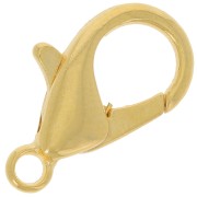 Chiusura a moschettone da 15,5 mm - Dorata con oro fino x1