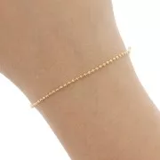 Chaîne maille boule1.6 mm en Acier inox Dorato x1m