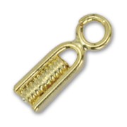 Terminali da schiacciare per cavetto acciaio dorato x10|raw }}