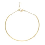 Bracciale sottile rigido 120 mm con catenina Placcato oro 3 microns x1|raw }}