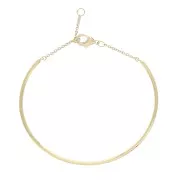 Bracciale sottile rigido 120 mm con catenina Placcato oro 3 microns x1