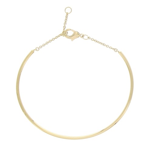 Bracciale sottile rigido 120 mm con catenina Placcato oro 3 microns x1