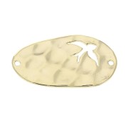 Connettore irregolare martella - colomba 25x14 mm Placcato oro 3 microns x1