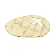 Connettore irregolare martella - colomba 25x14 mm Placcato oro 3 microns x1