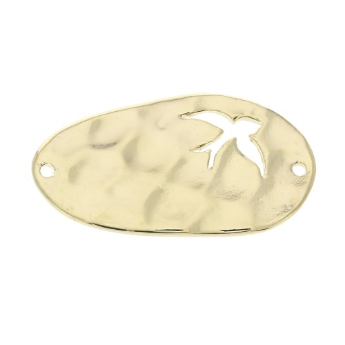 Connettore irregolare martella - colomba 25x14 mm Placcato oro 3 microns x1
