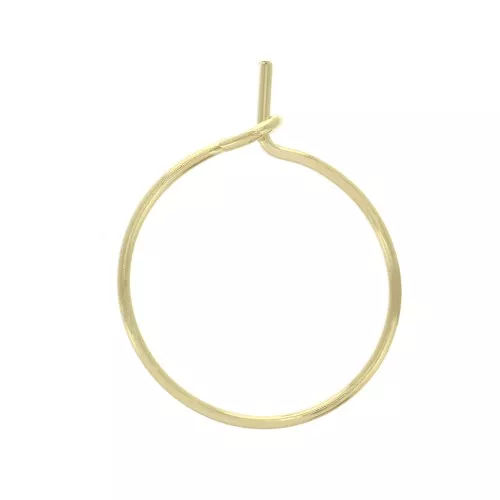 Orecchini da decorare 15 mm x 0.7mm Placcato oro 3 microns x2