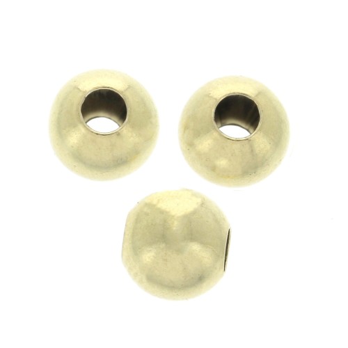 Perline in argento - Fabbricazione europea - 6 mm Argento 925 Dorato con oro finox10