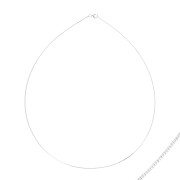 Girocollo maglia omega - Fabbricazione europea - 1 mm Argento 925 x50 cm|raw }}
