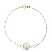 Bracciale maglia forzatina limata 1.3 mm placcato oro 3 micron x17 cm