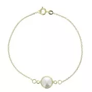 Bracciale maglia forzatina limata 1.3 mm placcato oro 3 micron x17 cm