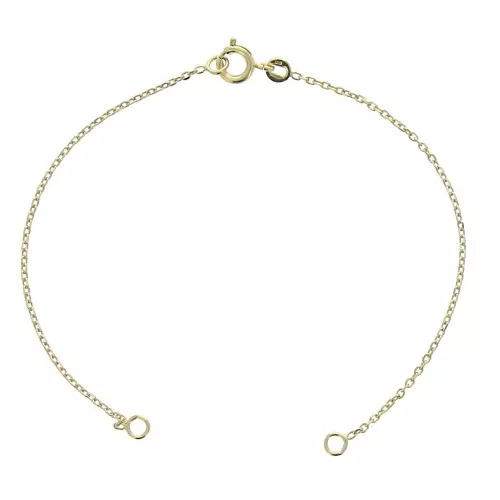 Bracciale maglia fornzantina limata 1.3 mm placcato oro 3 microns x18 cm