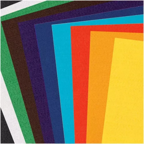 Assortiment de plaques de feutrine rectangle 20x30 cm - Colore Basic x10