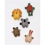 Assortimento di piastre di feltro rettangolari 20x30 cm - Tema Animali x10