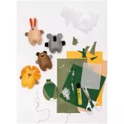 Assortimento di piastre di feltro rettangolari 20x30 cm - Tema Animali x10