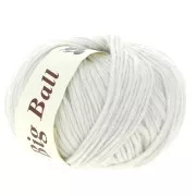 Lana Big Ball n°401 - Alpaga - Acrilico - Lurex - Bianco / Argento x200g