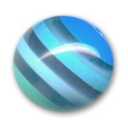 Perla tonda mm. 20 multistrati Blu x1|raw }}