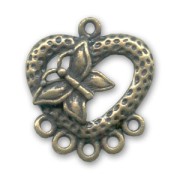 Separatore motivo farfalla mm. 25 bronzo x1