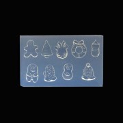 Stampo in silicone per realizzare Mini decorazioni di Natale 53x32x6 mm x1|raw }}