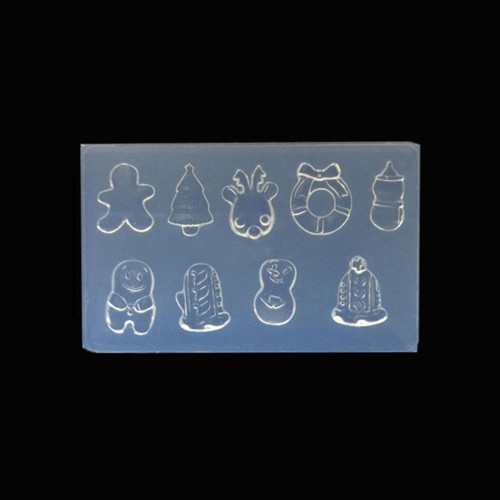 Stampo in silicone per realizzare Mini decorazioni di Natale 53x32x6 mm x1