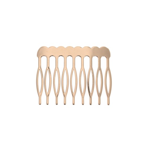 Pettinino da decorare 23x29 mm - Oro rosa x1