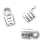 Chiudicordoncino per cordoncino piatto mm. 4 in Argento 925 x10|raw }}