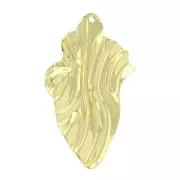 Pendente irregolare effetto pieghe in ottone 45x25 mm - Dorato x1