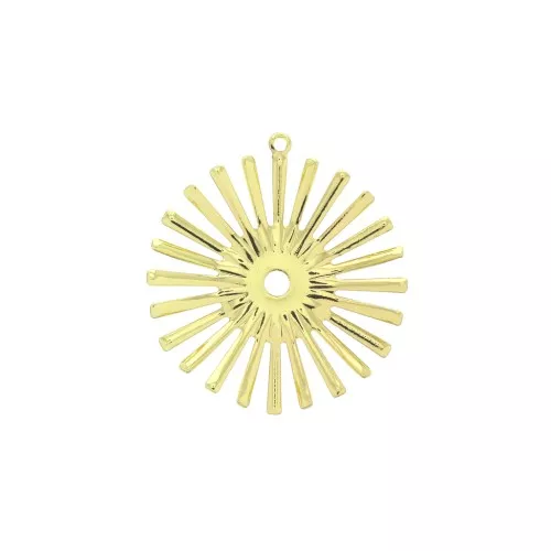 Pendente sole in ottone 28x25.5 mm per bijoux DIY - Dorato x1