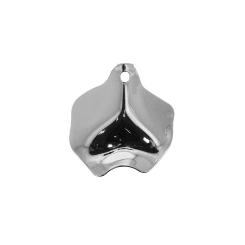 Pendente irregolare in ottone 26x25 mm - Rodiato x1