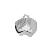 Pendente irregolare in ottone 26x25 mm - Rodiato x1