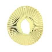 Pendente irregolare in ottone effetto pieghe 42x38 mm - Dorato x1