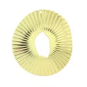 Pendente irregolare in ottone effetto pieghe 42x38 mm - Dorato x1