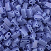 Miyuki Half Tila Beads 5x2.3x1.9mm HTL-417L/FR - Matte Opaque Periwinkle AB x10g|raw }}