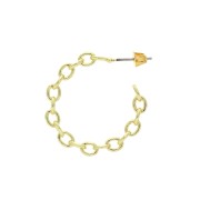 Orecchini effetto catena da decorare in ottone 29mm Dorato x2|raw }}