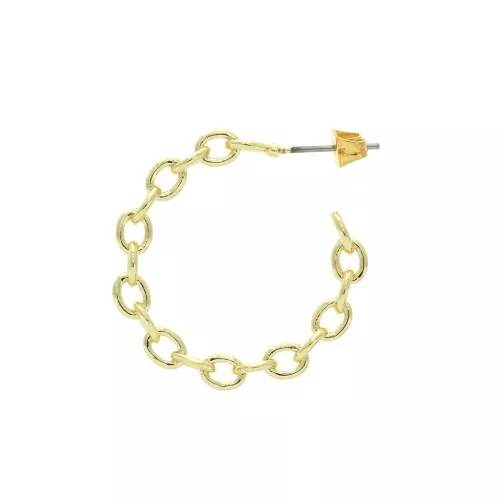 Orecchini effetto catena da decorare in ottone 29mm Dorato x2