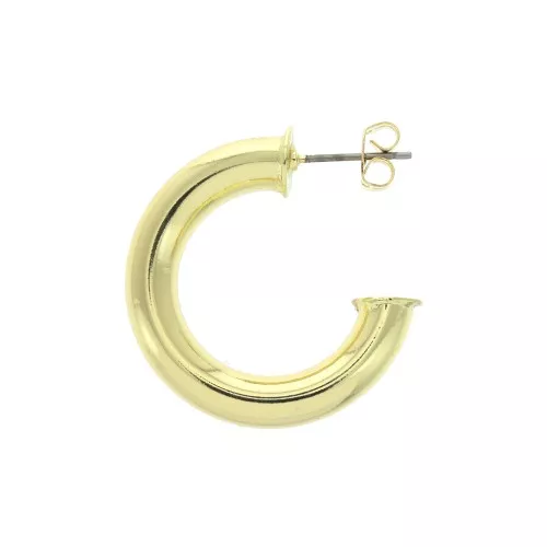 Orecchini spessa a cerchio in ottone 30 mm - Dorato x2