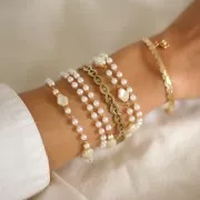 Bracciale in ottone forma dell'occhio decorativo 6x160 mm - Dorato x1