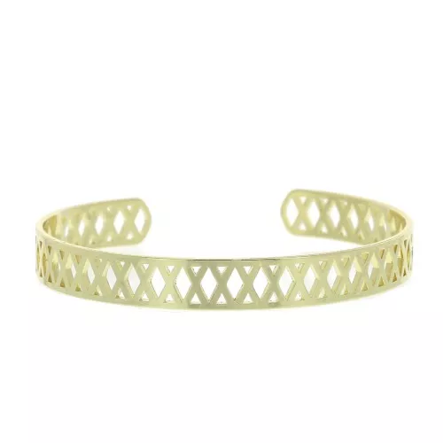 Bracciale in ottone a forma di diamante decorativo 8x160 mm - Dorato x1