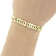 Bracciale in ottone a forma di diamante decorativo 8x160 mm - Dorato x1