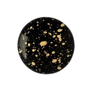 Cabochon di vetro di Puca® 18 mm  Jet Gold Splash x1|raw }}