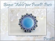 Cabochon di vetro di Puca® 18 mm  Jet Gold Splash x1