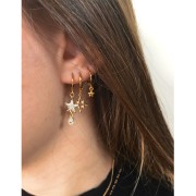 Mini ciondolo goccia con Ossido di zirconio 8x4mm - Dorato/Cristal x1